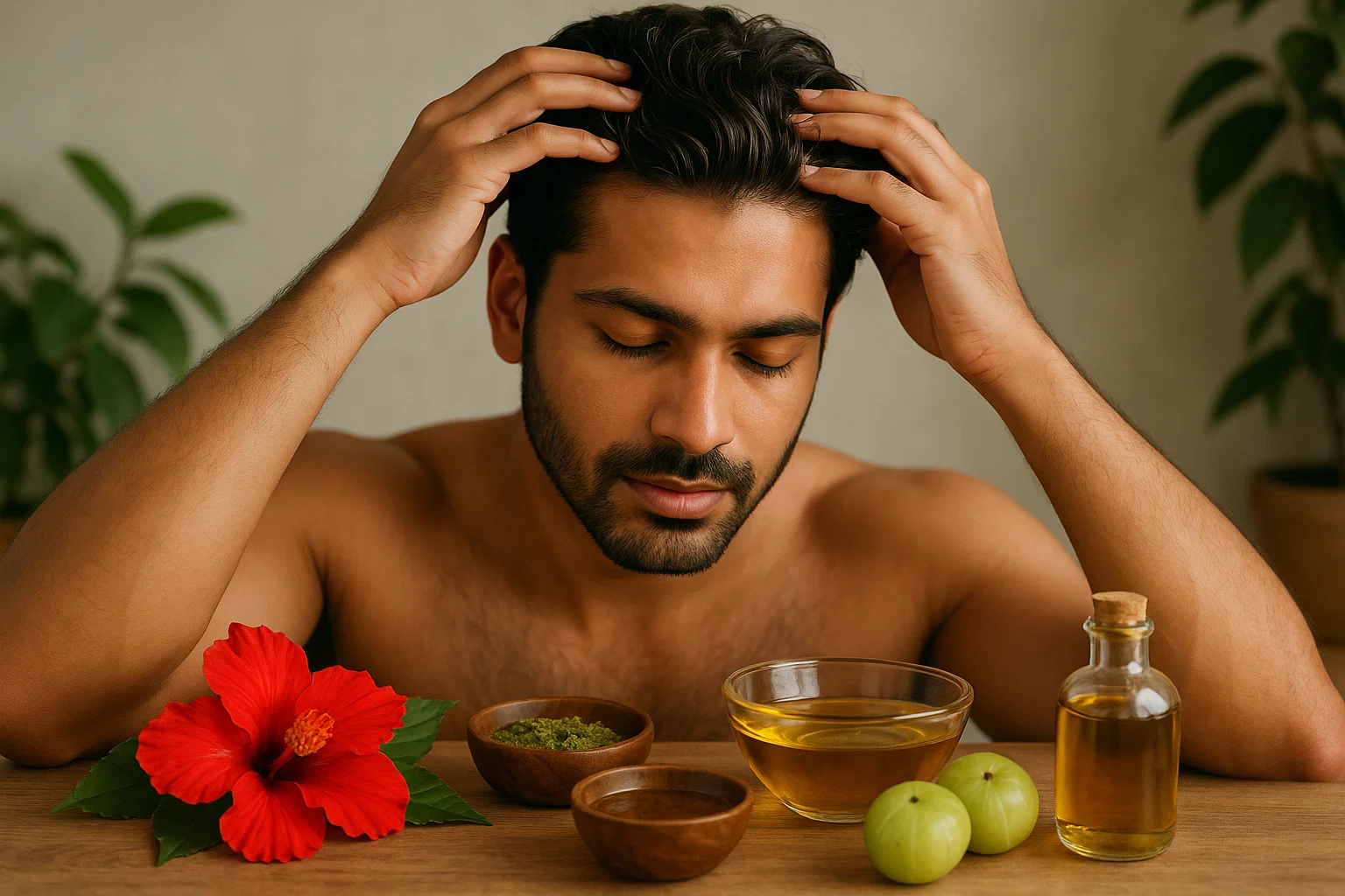Natural Hair Growth with Ayurvedic Oils