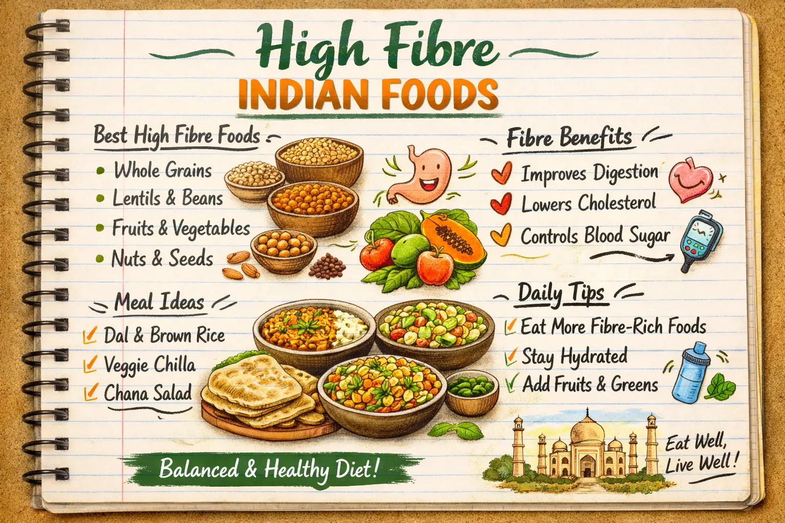 Complete Indian Diet for Fibre