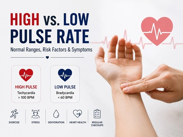 Pulse rate high vs low infographic