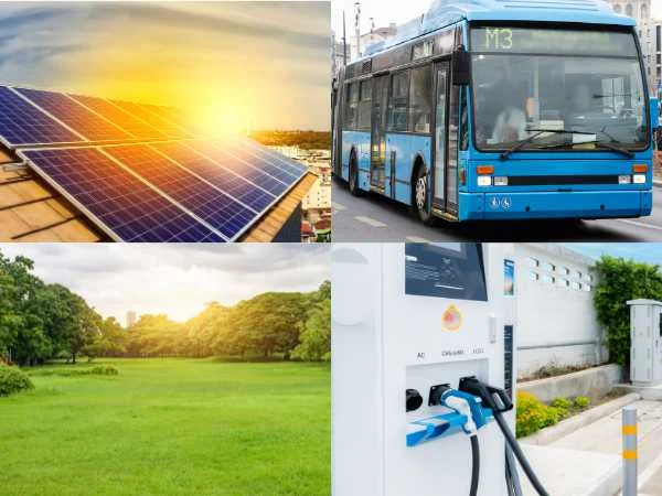 Showing different solutions to air pollution