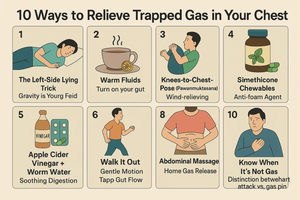 10 Ways to Relieve Trapped Gas in your Chestv