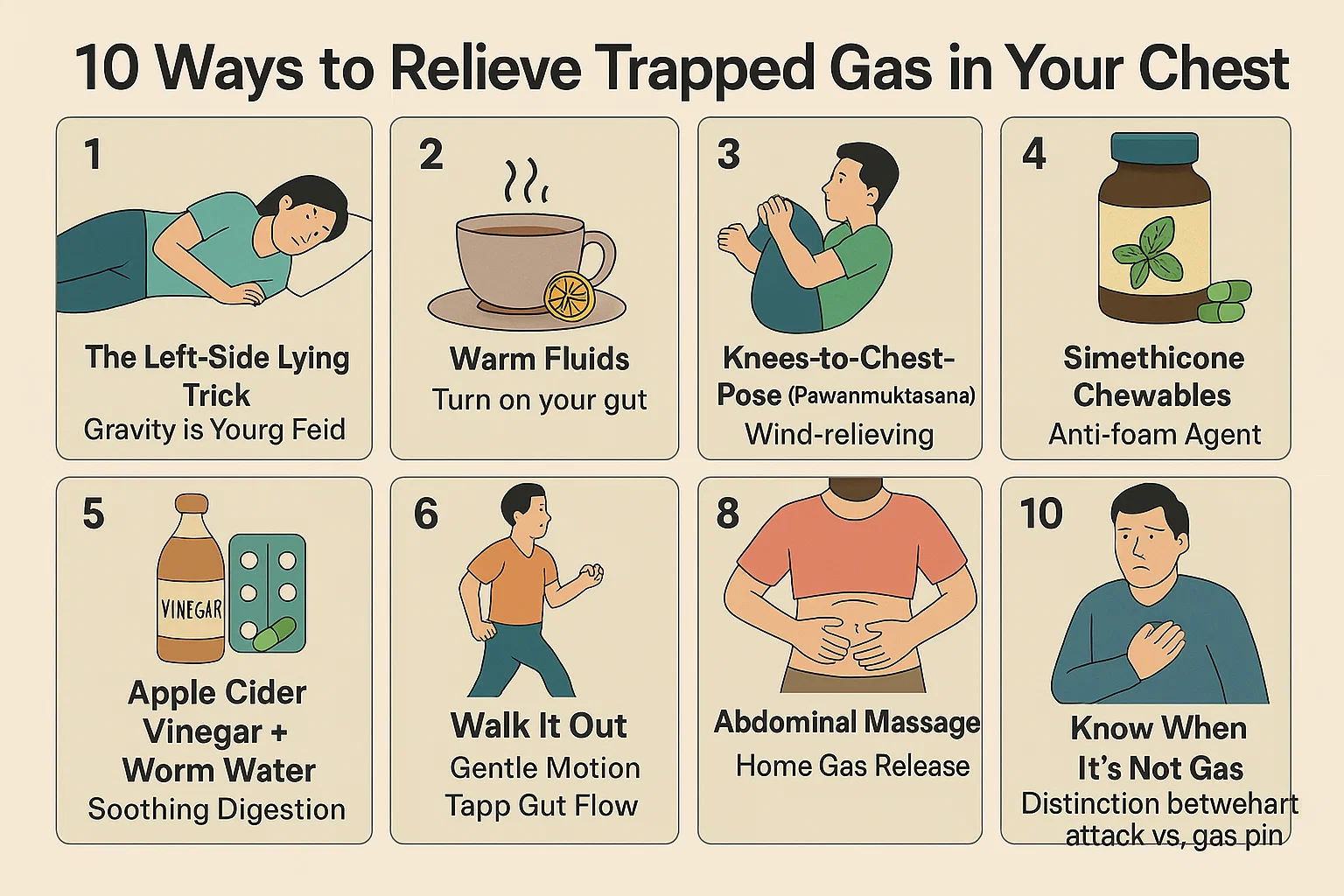 10 Ways to Relieve Trapped Gas in your Chestv