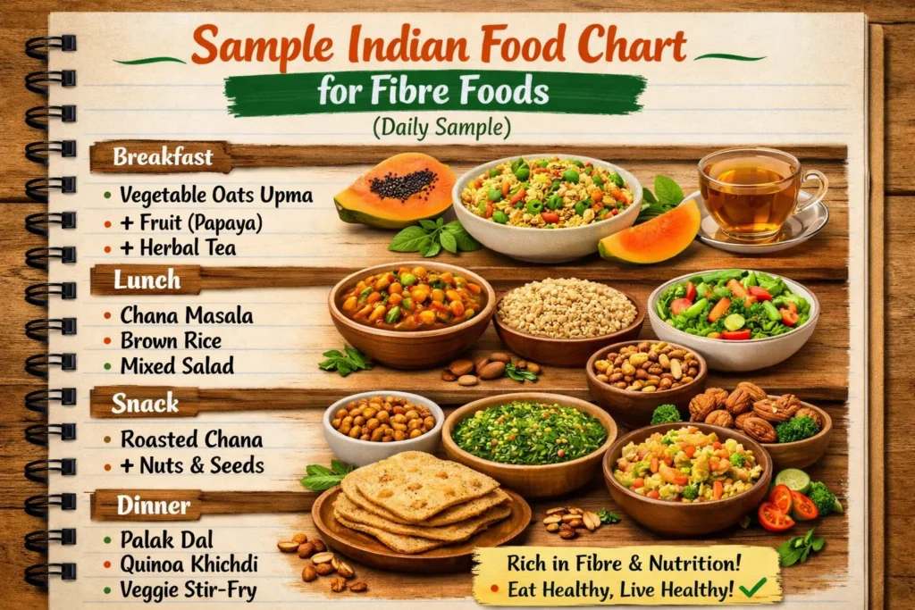 Sample Indian Food Chart for Fibre Foods