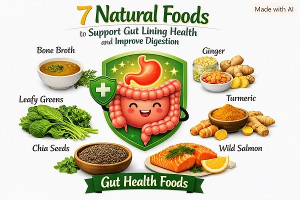 7 Natural Foods to Support Gut Lining Health and Improve Digestion