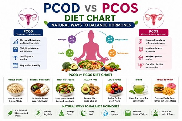 PCOD vs PCOS Diet Chart