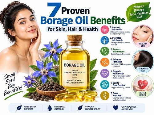 Borage Oil Benefits Infographic