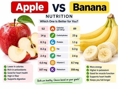 apple vs banana nutrition