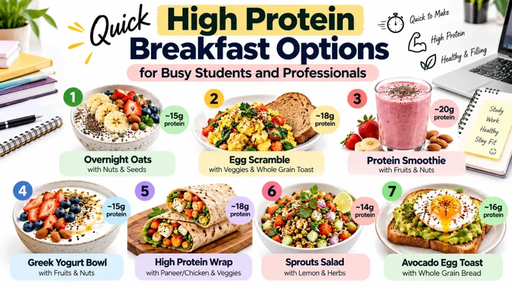 quick high protein breakfast for students